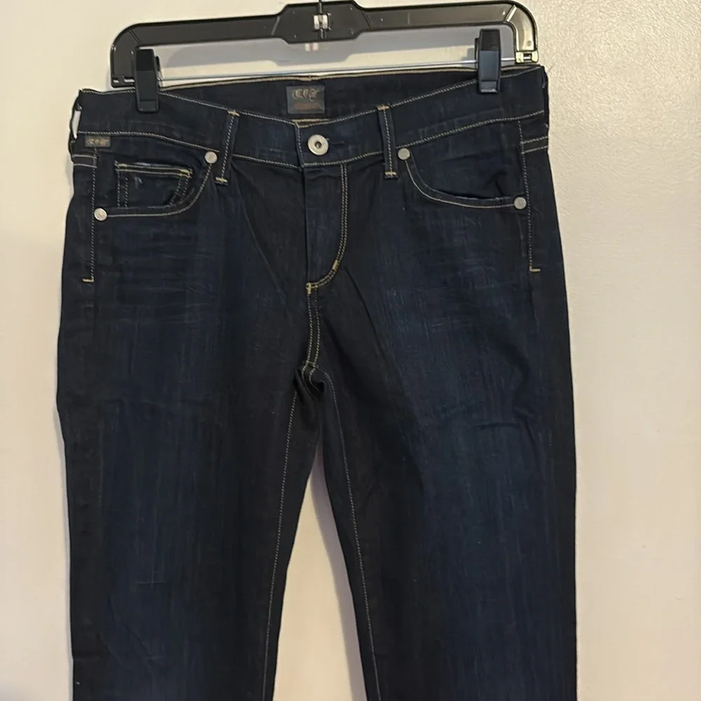 Citizens of Humanity Dark Wash Ava Low Rise Straight Leg Jeans 28 - Picture 2 of 13